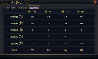 资源信息 率土之滨